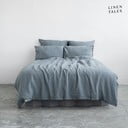 Lenzuola di lino azzurro per letto matrimoniale 200x200 cm Blue Fog - Linen Tales