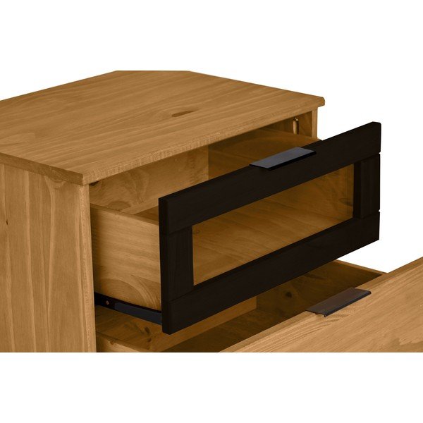 Comodino in legno di pino massiccio Denise - Marckeric-image-3