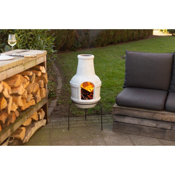 Caminetto in ceramica su base BBQ, piccolo - Esschert Design-image-1
