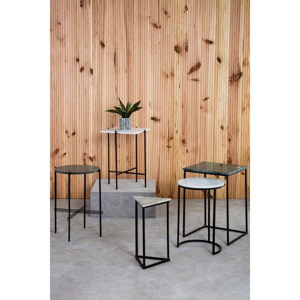 Set di tavolini su marmuriniu stalviršiu 3 pz 40x40 cm Mandoli – Premier Housewares-image-2