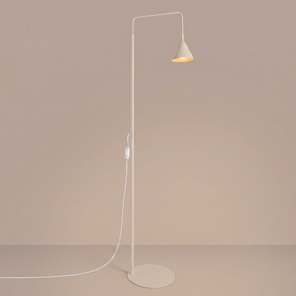 Lampada da terra beige in acciaio con struttura flessibile (altezza totale 165 cm) Zylo – Sollux-image-2