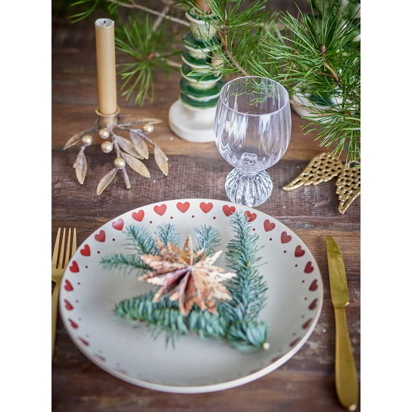 Piatto bianco in gres a tema natalizio ø 26,5 cm Jolly – Bloomingville-image-1