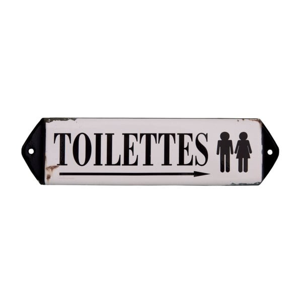 Insegna in metallo 30,5x7 cm Toilettes - Antic Line