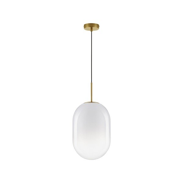 Lampadario bianco/dorato in vetro ø 24 cm Chrysi – Nova Luce