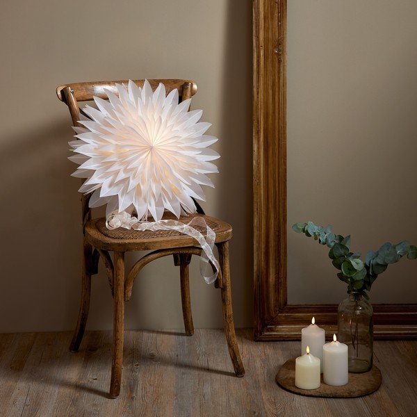 Decorazione luminosa natalizia bianca ø 50 cm Dis - Star Trading