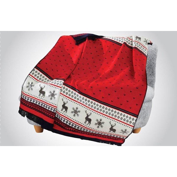 Coperta natalizia in cotone 200x150 cm - Mila Home-image-2