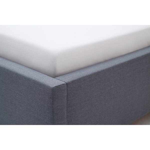 Letto matrimoniale imbottito grigio rete non inclusa 140x200 cm Lucca – Meise Möbel-image-1