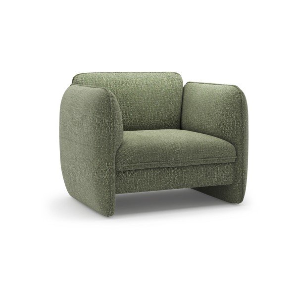 Poltrona verde con rivestimento in ciniglia Georgia – Micadoni 