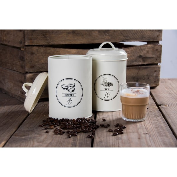 Barattoli da caffè/tè in acciaio in set di 3 pezzi - Esschert Design-image-3