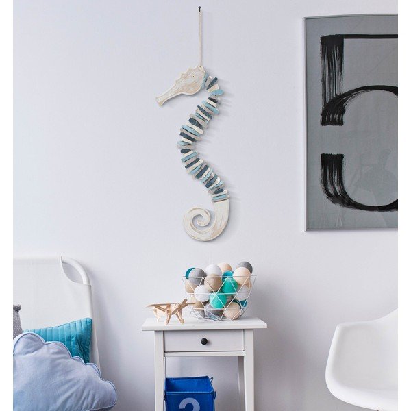 Decorazione da parete in legno 22x55 cm Sea Horse - Mauro Ferretti-image-1