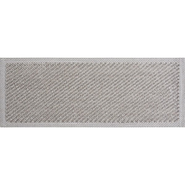 Passatoia per scale grigio chiaro in cotone set da 16 pz 25x65 cm Kumsal Bej - Vitaus