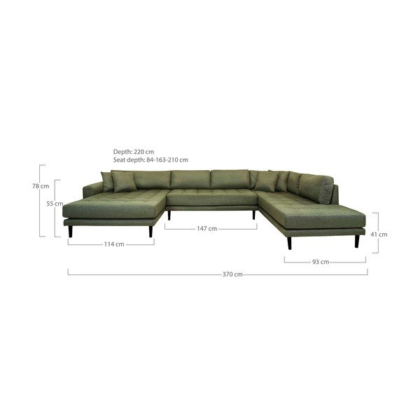 Divano angolare verde (angolo sinistro) Lido - House Nordic-image-1