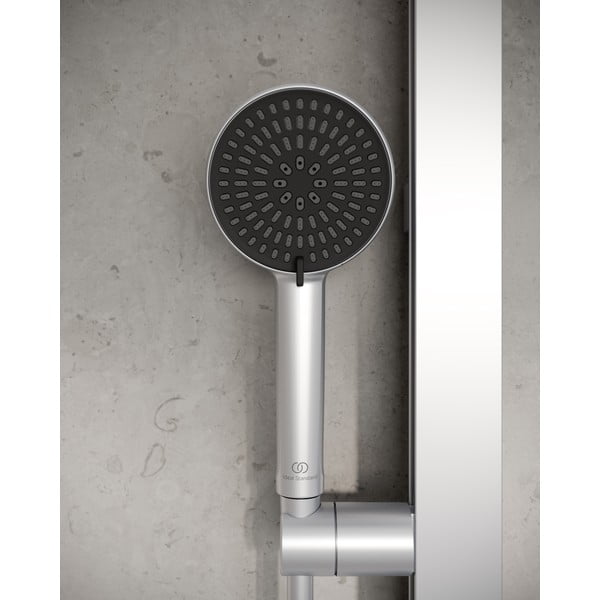 Soffione doccia in plastica argentato opaco ALU+ - Ideal Standard-image-1