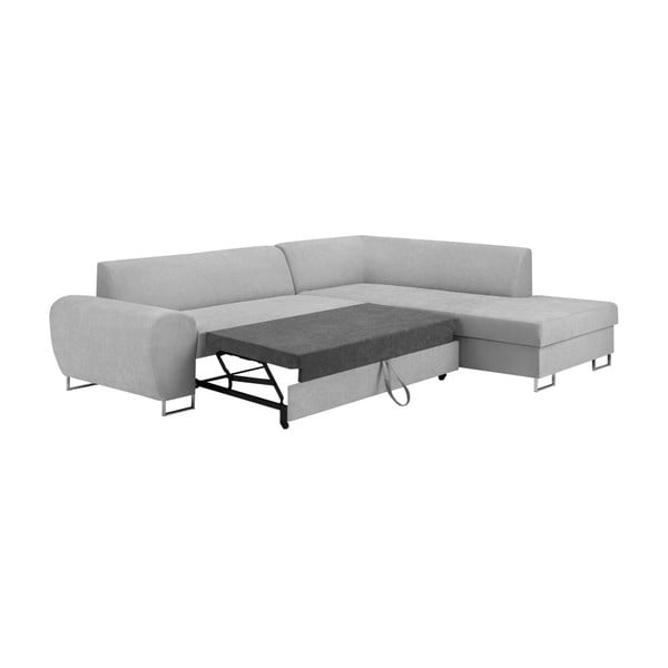 Šedá rohová rozkládací pohovka s úložným prostorem Kooko Home XL Right Corner Sofa Piano-image-4
