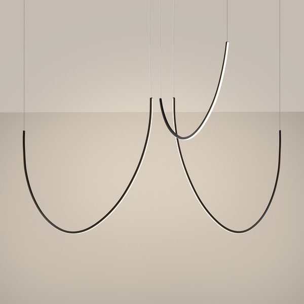 Lampadario LED nero in alluminio ALVAR – Thoro-image-2