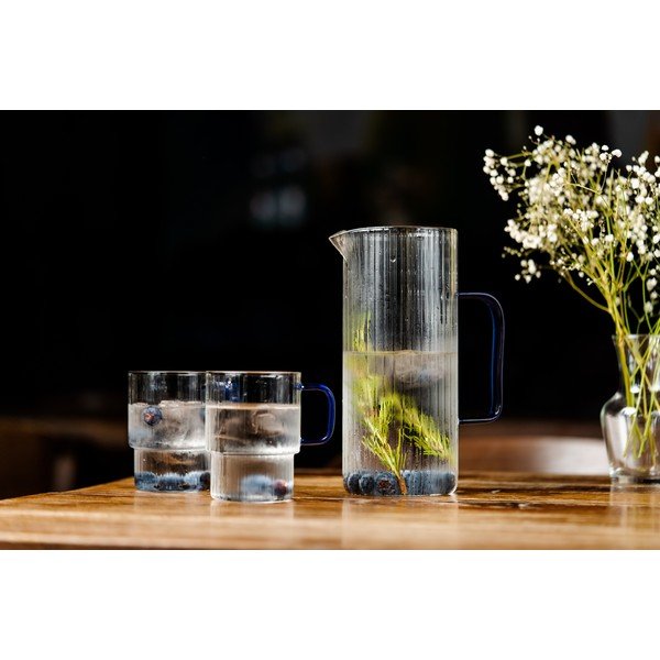 Tazze in set per cappuccino blu in vetro 2 pz 350 ml Livio – Vialli Design-image-2