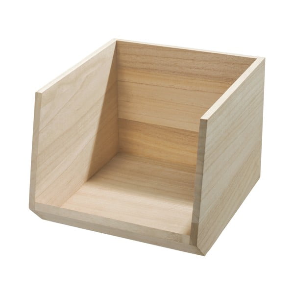 Contenitore in legno di paulownia Aperto, 25,4 x 29 cm Eco - iDesign