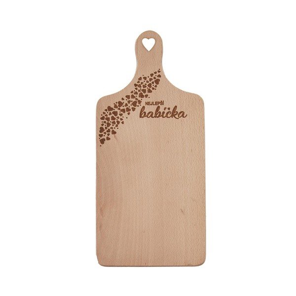 Tagliere in legno con manico per la nonna migliore , 30 x 14 cm - Orion