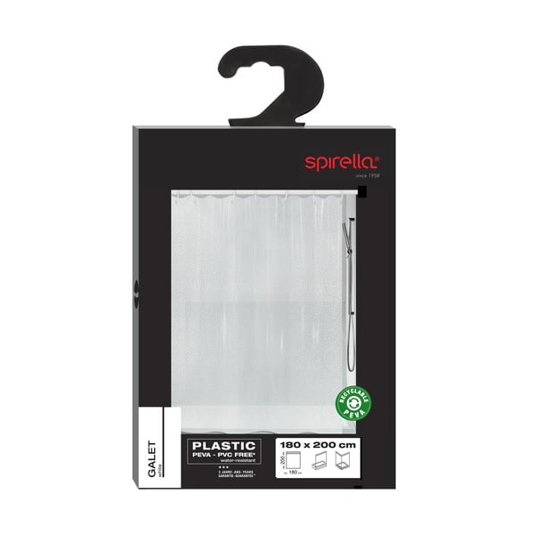 Tenda per doccia 180x200 cm Galets – Spirella-image-4