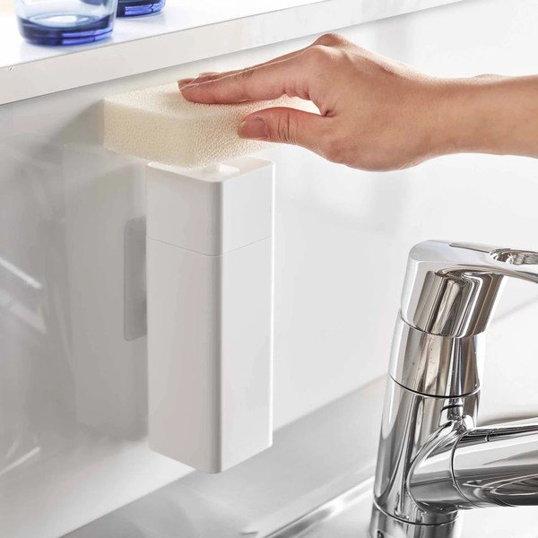 Dispenser per sapone senza foratura bianco in plastica 230 ml Film Hook – YAMAZAKI-image-1