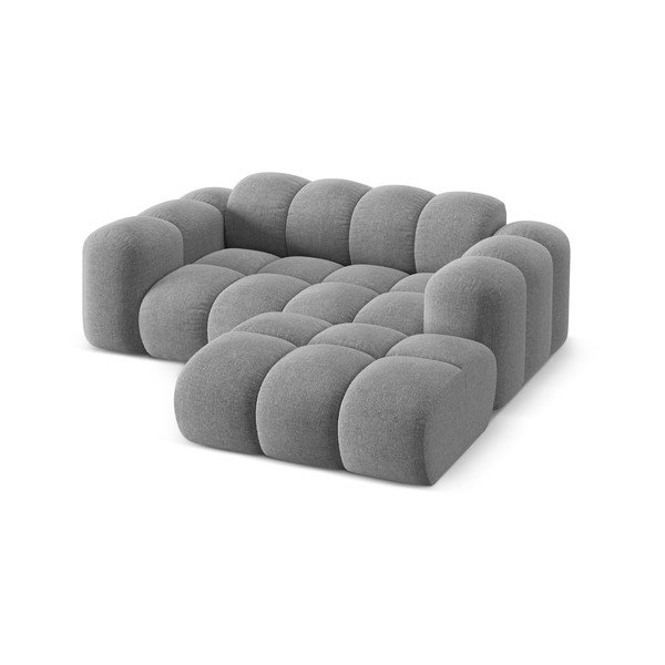 Divano angolare grigio chiaro (con penisola a destra/con chaise lounge) con rivestimento in ciniglia Treno – Cosmopolitan Design-image-2