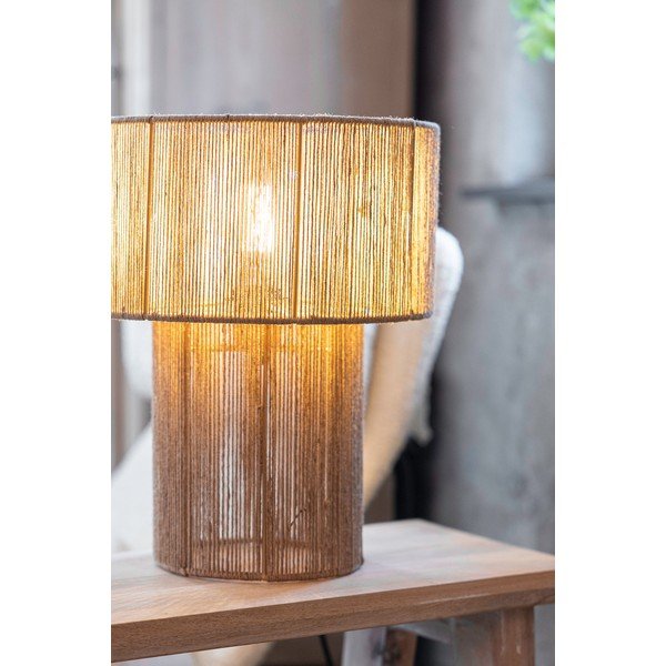 Lampada da tavolo in colore naturale con paralume in juta (altezza 38 cm) Soga - Markslöjd-image-1