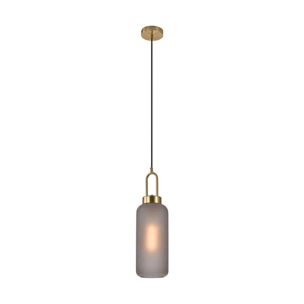 Lampadario dorato con paralume in vetro ø 13 cm Luton – House Nordic