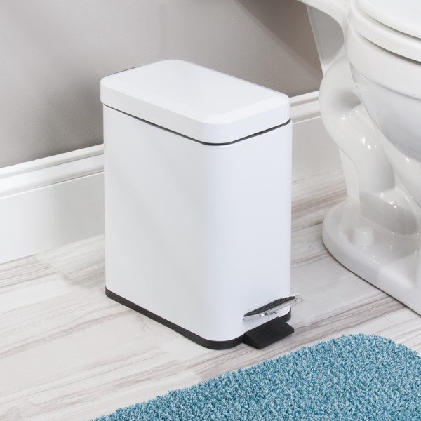 Cestino con piedini in metallo bianco , 5 l - iDesign-image-1