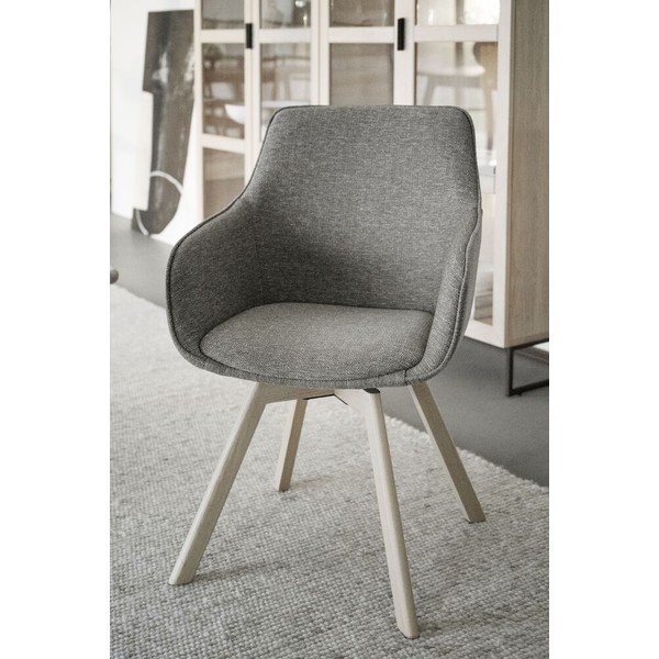 Set di sedie da pranzo beige in imbottito 2 pz Alison – Rowico-image-1