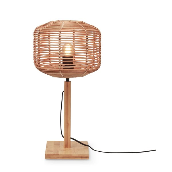 Lampada da tavolo con paralume in rattan di colore naturale (altezza 40 cm) Tanami - Good&Mojo