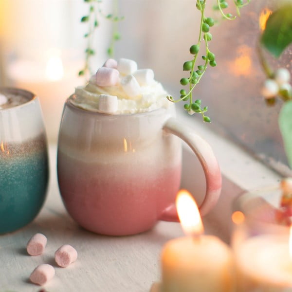 Boccale smaltato rosa - Sass & Belle-image-1