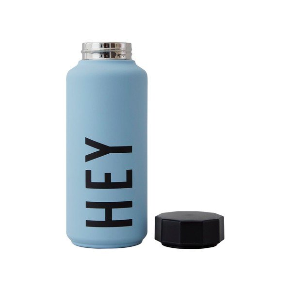 Bottiglia termica azzurra, 500 ml Hey - Design Letters-image-1