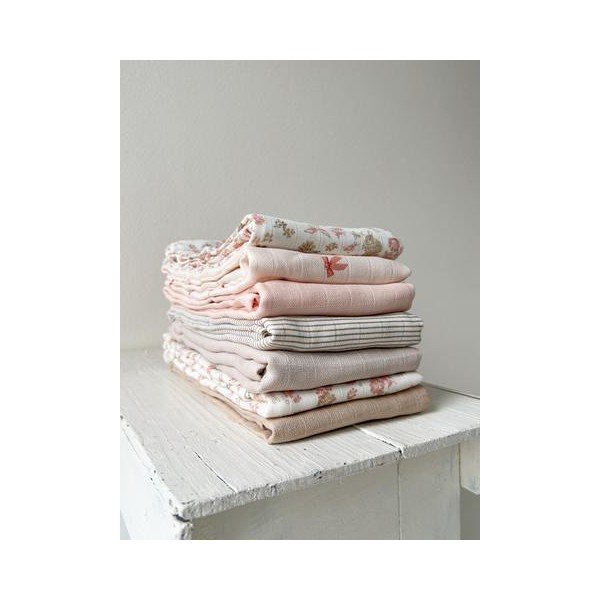 Pannolini rosa/beige in mussola 2 pz 70x70 cm Bows – Cam Cam Copenhagen-image-3