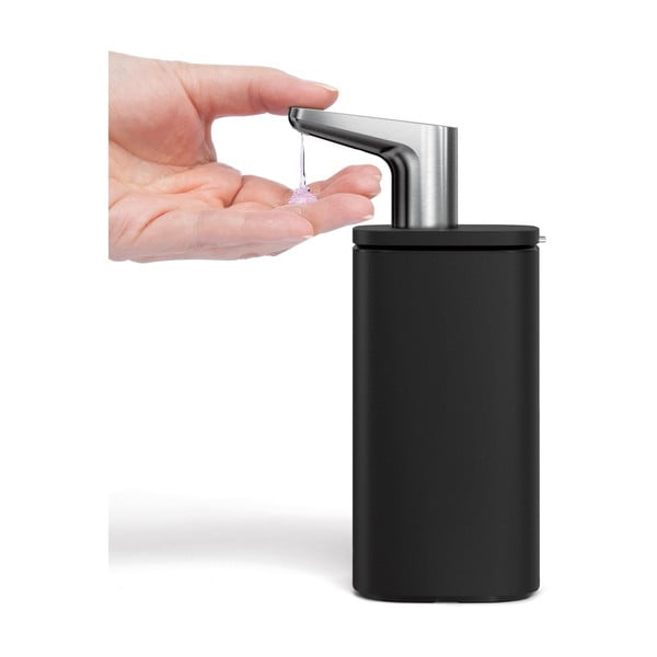 Dispenser di sapone in acciaio nero opaco 295 ml - simplehuman-image-3