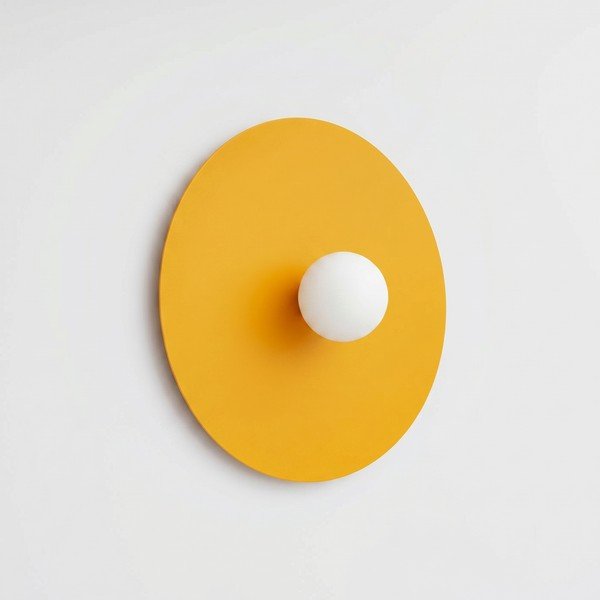 Lampada da parete gialla in metallo ø 50 cm AKE – Thoro-image-3
