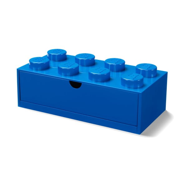 Scatola da tavolo blu con cassetto , 31 x 16 cm - LEGO®