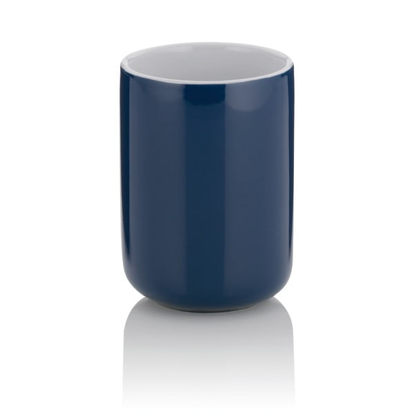 Tazza in ceramica blu per spazzolini da denti Isabella - Kela