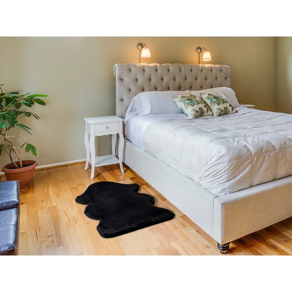 Tappeto nero , 60 x 90 cm Fox Liso - Universal-image-1