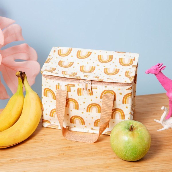 Borsa termica per alimenti arancione e rosa Earth Rainbow - Sass & Belle-image-1