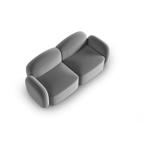 Divano in velluto grigio 194 cm Blair - Micadoni Home-image-3