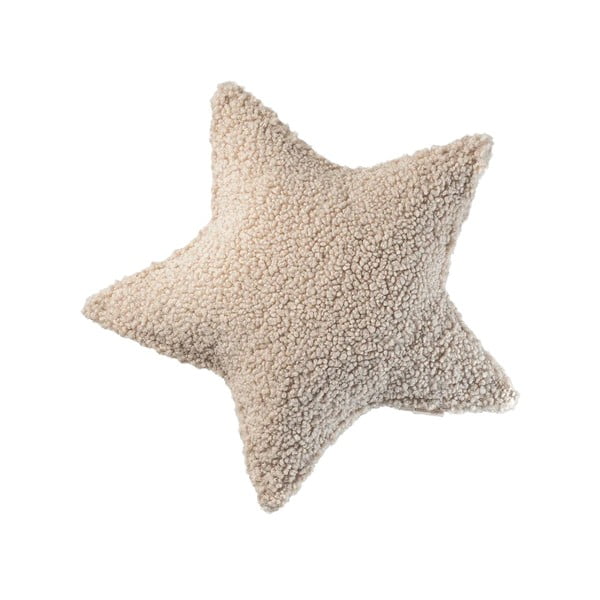 Cuscino per divano da bambini marrone chiaro con rivestimento in bouclé Star – Wigiwama