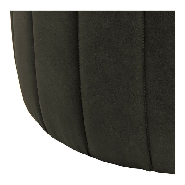 Pouf verde oliva in similpelle , ⌀ 60 cm Doria - Actona-image-2