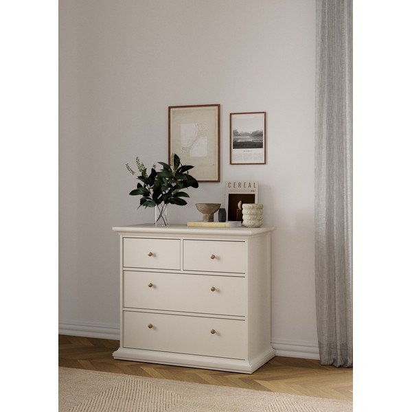 Credenza color crema 96x87x49 cm Paris – Tvilum-image-1