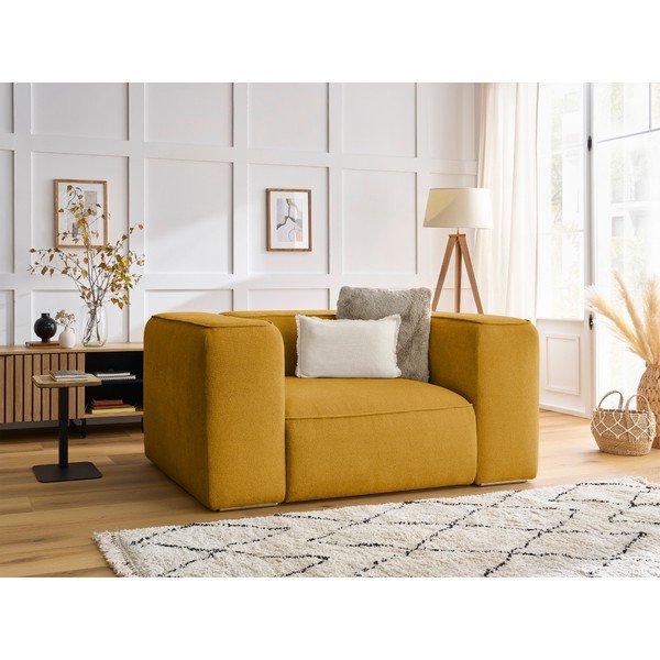 Poltrona in giallo ocra Zephyr – Bobochic Paris-image-1