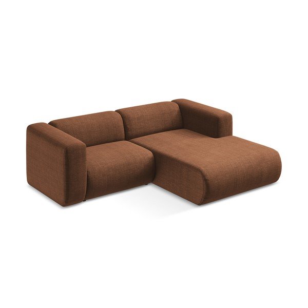 Divano angolare color terracotta (con penisola a destra/con chaise lounge) Ekahi – Makamii-image-3