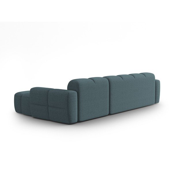 Divano con penisola blu Lisa - Micadoni Home-image-4
