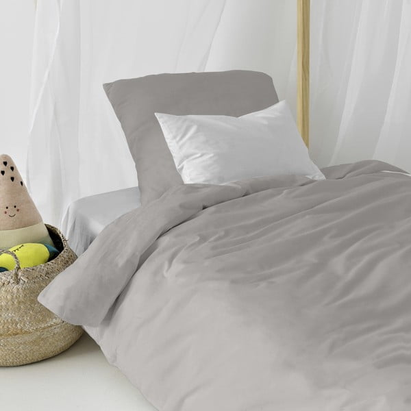 Biancheria da letto in cotone verde per bambini, 140 x 200 cm Basic - Mr. Fox-image-1