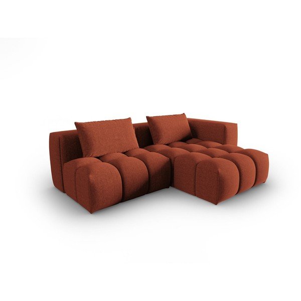 Divano angolare color terracotta (con penisola a destra/con chaise lounge) Verona – Cosmopolitan Design