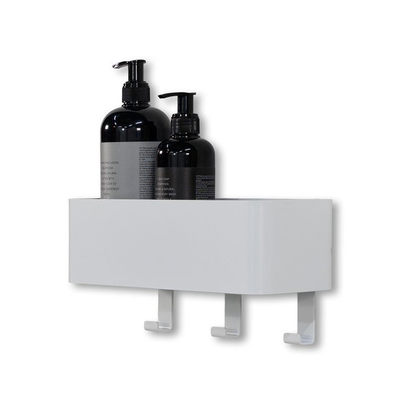 Mensola da bagno da parete bianca in acciaio Multi – Spinder Design-image-2