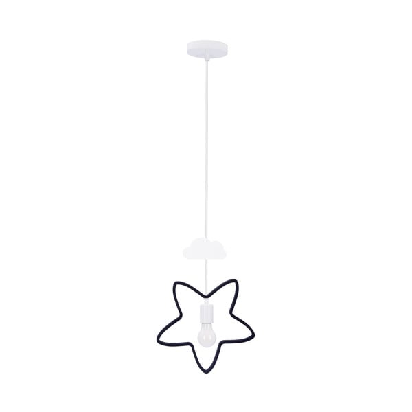 Lampada per bambini in bianco e nero con paralume in metallo Single - Candellux Lighting